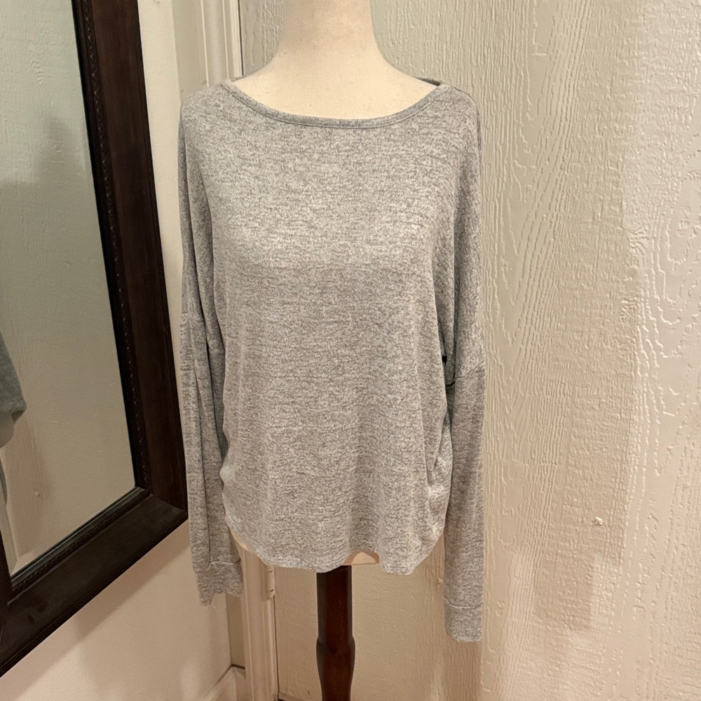 Roxy Heather Gray Long Sleeve Top